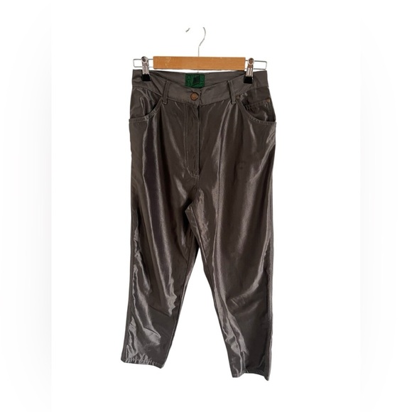Vintage 90s Jean Paul Gaultier Junior Metallic Silver Disco Pants - Picture 1 of 10